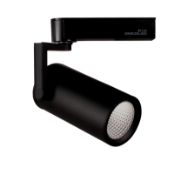 4 of 12w Single Circuit LED Track Light Black