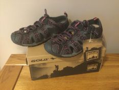 Gola Women's “Shingle 3” Hiking Sandals, Black/Pink, Size 3 - Brand New