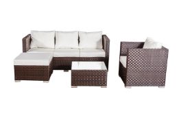 Job Lot of 5 x 5-Seater Canonbury Rattan Sofa Set - Brown (NBN-00023)