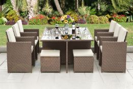 10-Seater Hampstead Rattan Set - Brown (GIT-00188)