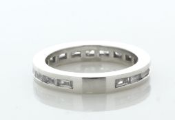 Platinum Full Eternity Channel Set Diamond Ring 0.60 Carats