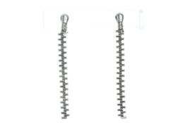 18ct White Gold Gucci Diamond Drop Earrings Pierced or Clip On 0.06 Carats