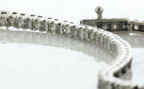 9ct White Gold Tennis Diamond Bracelet 4.75 Carats