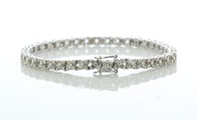 18ct White Gold Tennis Diamond Bracelet 6.5 Inch 3.20 Carats