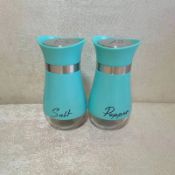 2pcs Salt And Pepper Shakers Set, 4 Oz Glass Bottom Salt And Pepper Shakers With Stainless Steel...
