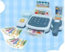 Simulation Shopping Cash House Toys Electronic Game Lighting And Sound Effects Supermarket Cashie...
