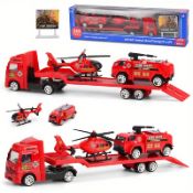 Mini Alloy Car Fire and Rescue Vehicle Set Toy Model