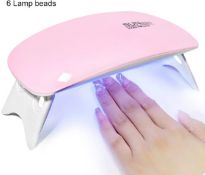 6W Mini Nail Dryer Machine Portable 6 LED UV Manicure Lamp Home Use Nail Lamp For Drying Polish