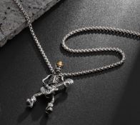 New! Gothic Style Skelton Pendant