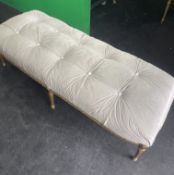Long Vintage Carved Gilt Bench Window Seat