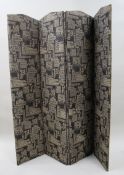 Vintage Four Fold Dressing Screen