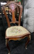 Antique French Parquetry Kingwood Chair
