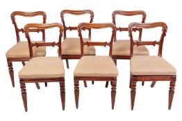 Set of Six William IV Mahogany Dining Chairs