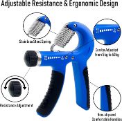 Hand Trainer Finger Trainer Forearm Trainer Set of 2 Blue