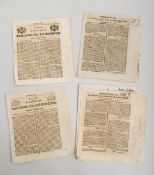 Frankfurt / Main - Konvolut von 4 versch. Ausgaben der Frankfurter Kaiserl. Reichs-Ober Post-Amts Ze