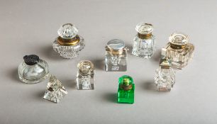 9-teiliges Konvolut von Tintenfässern (19./20. Jh.)