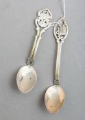 Zwei Silber-Löffel (wohl Asien)