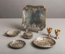 7-teiliges Konvolut von Versilbertem