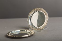 4-teiliges Konvolut von Silbertellern 800 Silber