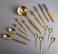 Umfangreicher Bestecksatz (WMF), 800 Silber vergoldet
