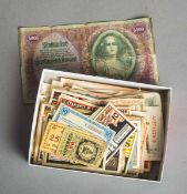 194-teiliges Konvolut von Scheinen / Notgeld