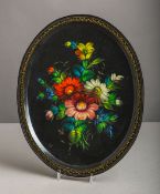 Ovales Metalltablett (20. Jh.)