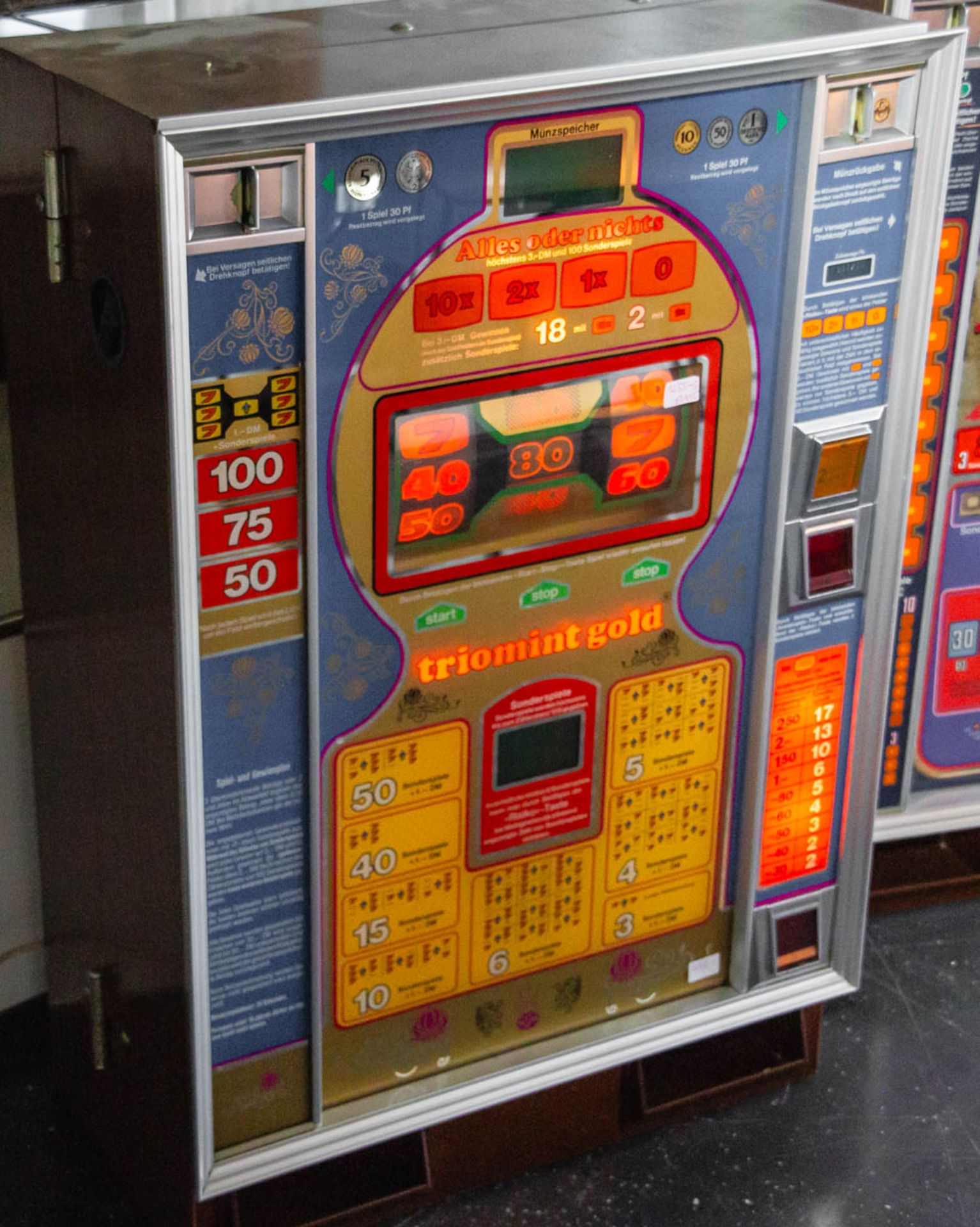 Geldspielautomat "Triomint Alles oder nichts" (1970er Jahre)