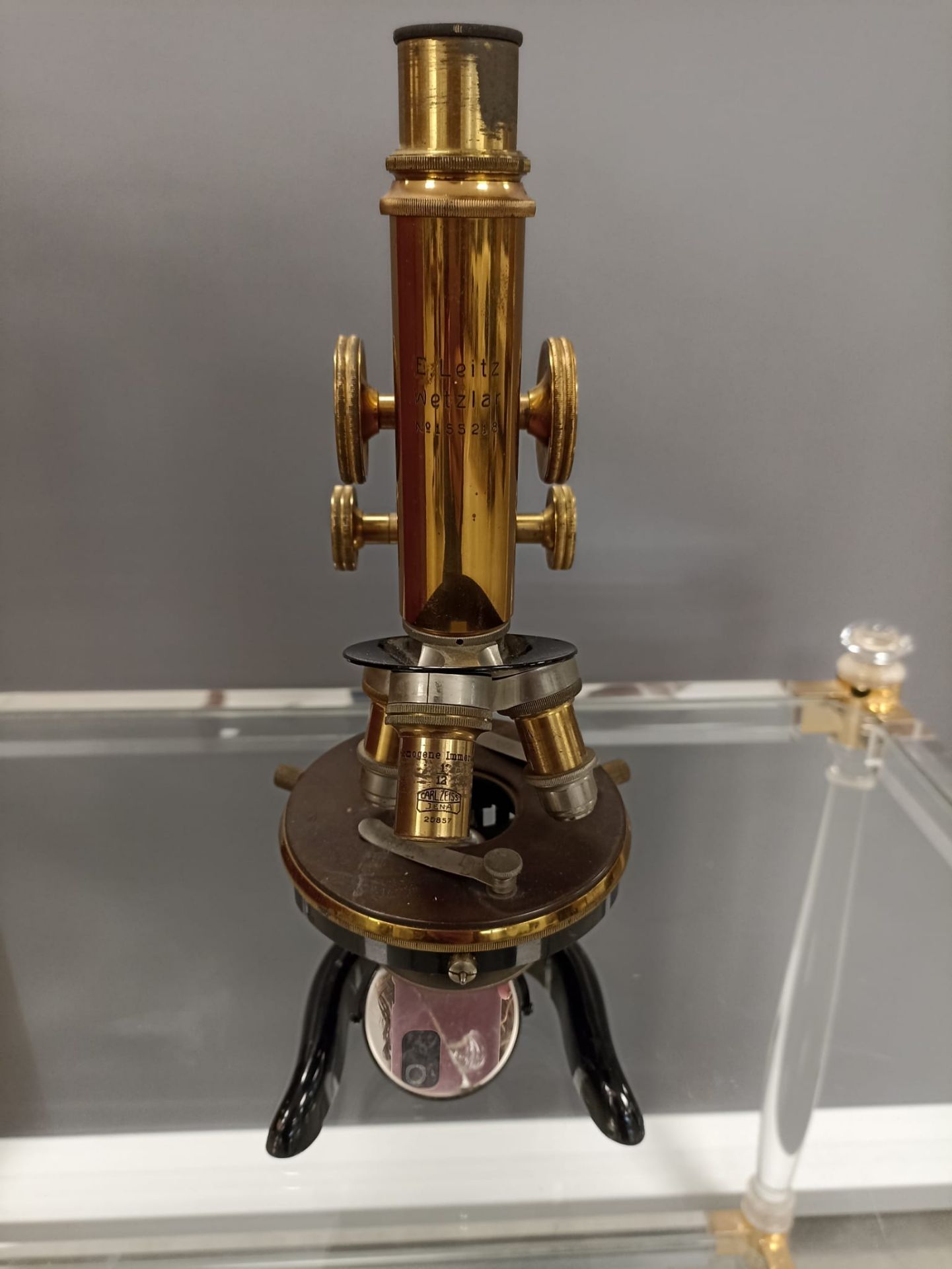 Mikroskop (Ernst Leitz, Wetzlar, um 1910) - Bild 9 aus 14