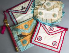 Konvolut von Freimaurer-Utensilien