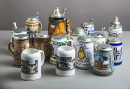 15-teiliges Konvolut von Krügen