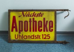 Apotheken- /Werbeschild (Berlin, wohl 1940/50er Jahre)