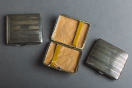 3-teiliges Konvolut von Zigarettenetuis 800 Silber