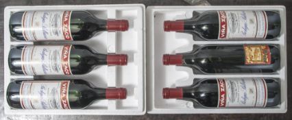 6 Weinflaschen