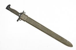 WWII U.S. Navy Mark 1 Training Bayonet W/ Scabbard (15.5