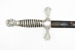 U.S. Civil War Era NCO Sword - Pewter/ Knight's Head Pommel W/ Scabbard - 28