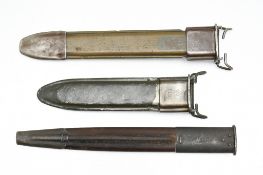 (3) Bayonet Scabbards - U.S. Carbine/ Garand & British SMLE