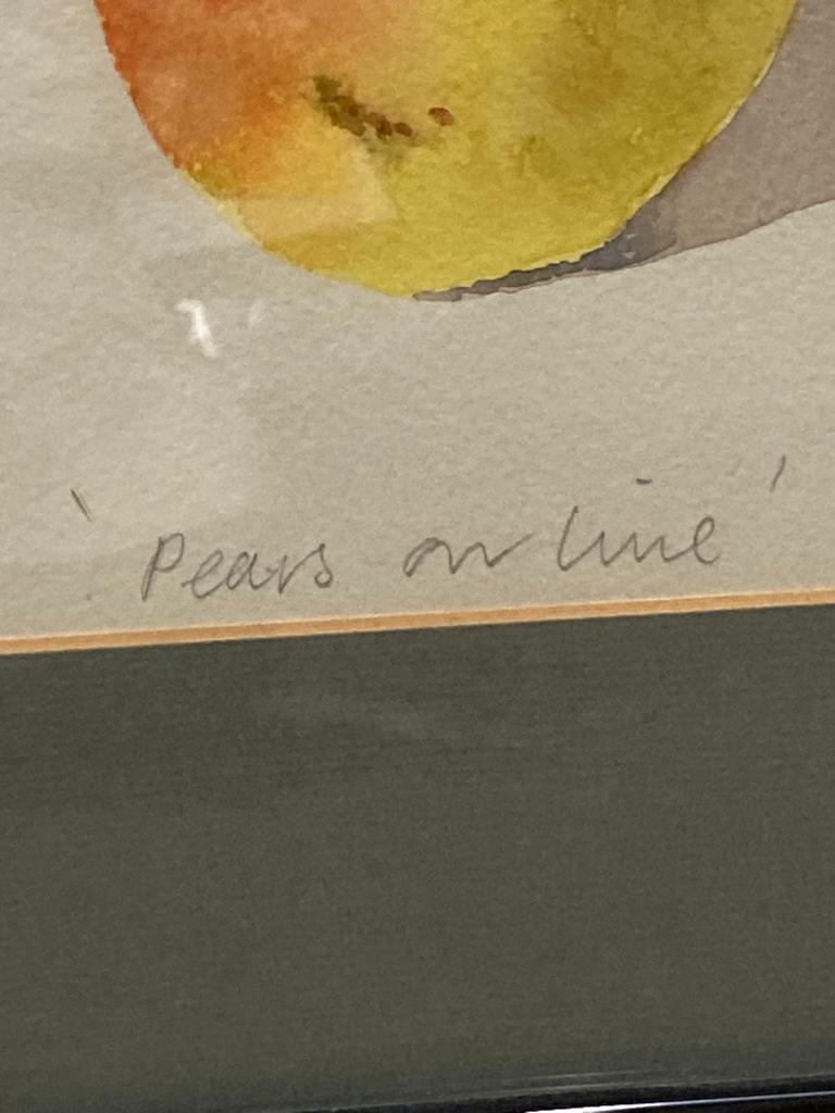HENRIETTA SMITH (British 21st Century) ‘Pears on line’ c.2001 Watercolour, signed, 32 x 22 cm - Image 7 of 8
