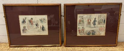 Two etchings Fleet Street