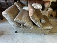 A contemporary chaise by Flexform with two matching large cushions for dressing bed etc (H74cm