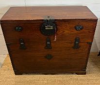 Korean chest with metal work to front