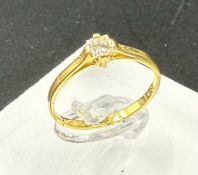 An 18ct diamond ring, yellow gold marked 750 (Approximate Total Weight 2g) Size N