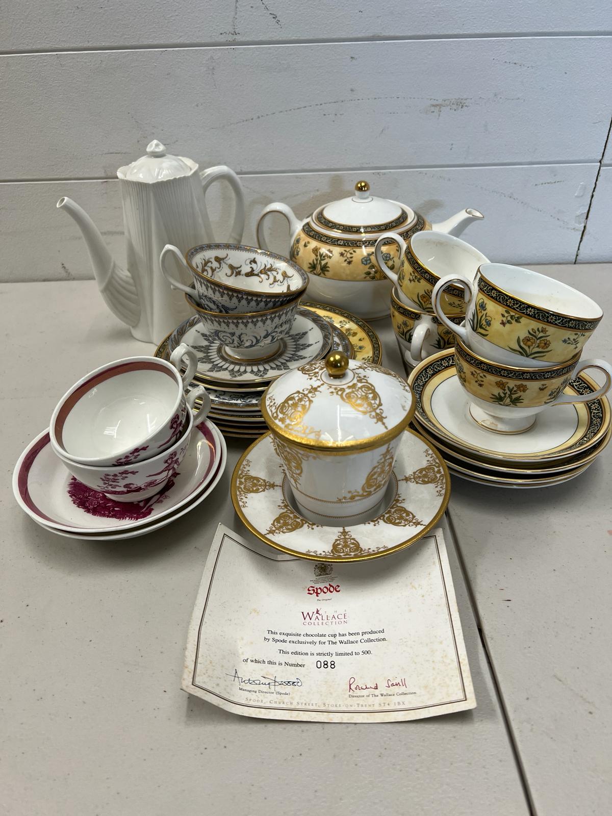 A mixed selection of china tea cups and teapots, various makers - Image 6 of 6