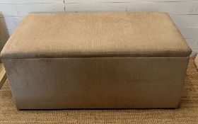 A large upholstered blanket box (H55cm W120cm D50cm)
