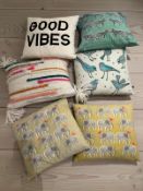 Six various cushions