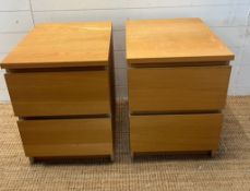 A pair of Ikea Malm bedsides (H55cm W48cm D40cm)