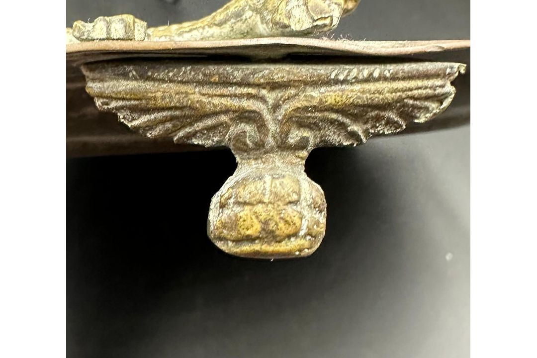 An Indian brass "Deity" plate decorated with various brass animals - Image 4 of 6
