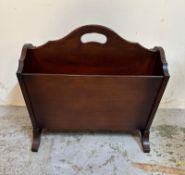 An Edwardian style mahogany magazine rack