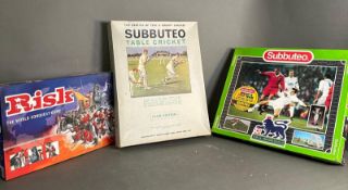 A selection of table top games, Risk, Subbuteo, Cricket etc