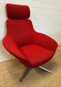 An Oscar armchair designed by Pearson Lloyd for Walter Knoll circa 2005, flared seat and neck