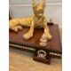 Gold Panther coffee table Neo Classical style with glass top (H50cm W140cm D95cm) - Image 2 of 3